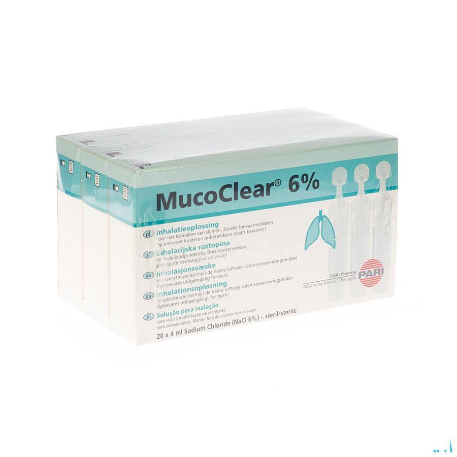 Mucoclear 6% Nacl Ampullen 60x4 ml  -  Henrotech