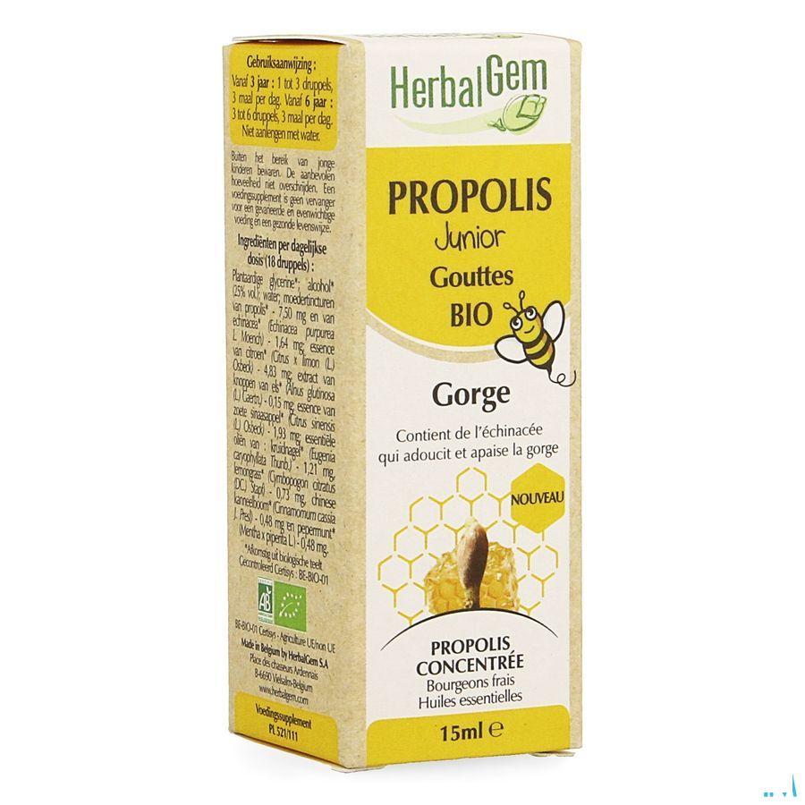 Herbalgem Propolis Junior Bio Fl Gutt 15 ml  -  Herbalgem