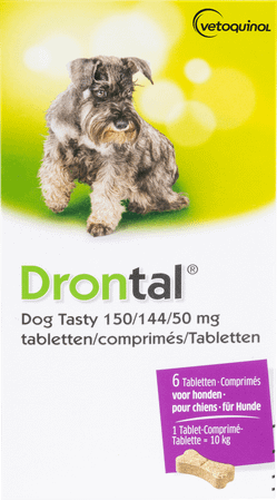 Drontal Tasty Bone 150/144/5 mg 10kg Dog Comprimes 6