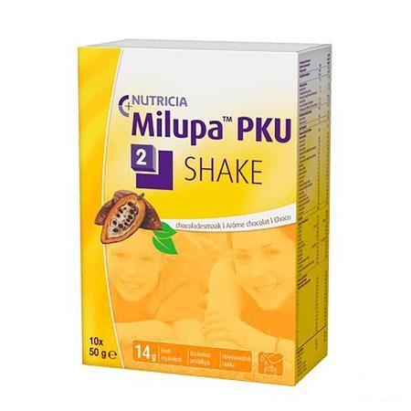 Pku 2 Shake Chocolade Zakje 10x50 gr  -  Nutricia