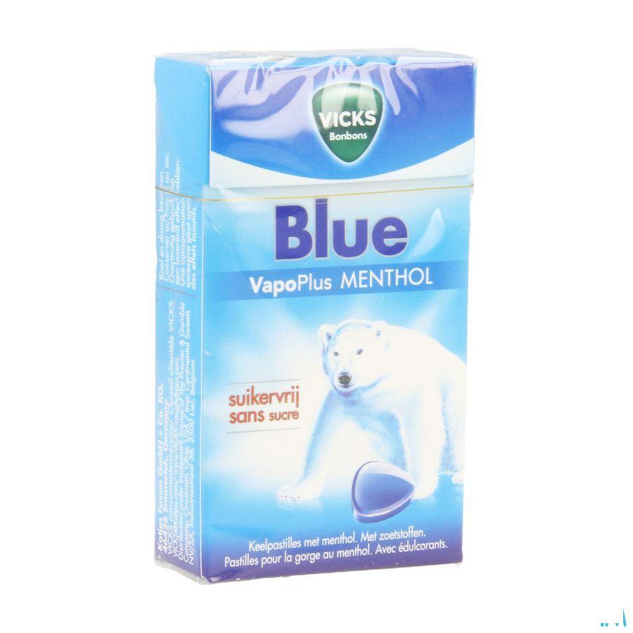 Vicks Past Blauw zonder suiker 40 gr Box
