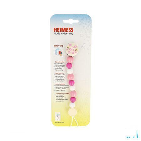 Heimess Fopspeenketting Hout Roze H9217  -  Bomedys