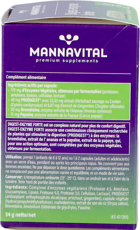 Mannavital Digest Enzyme Forte V-Capsule 60