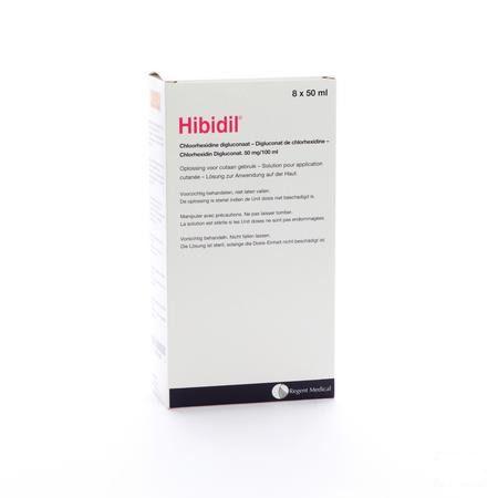 Hibidil Solution 8x50 ml Ud Bottelpack  -  Molnlycke Healthcare