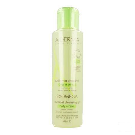 Aderma Exomega Gel Reinigend 2in1 Haar Lichaam 500 ml  -  Aderma