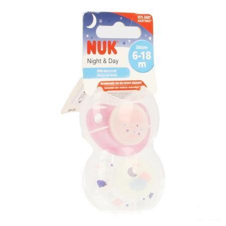 Nuk Sucettes 2 Trendline Night Fille 6-18m 2  -  Eureka Pharma