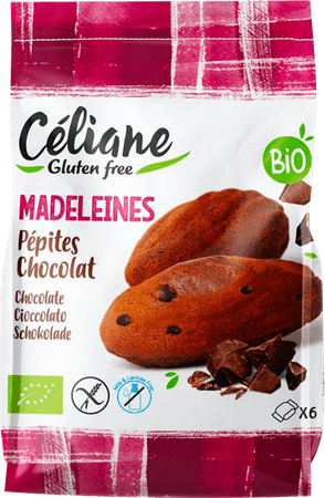 Celiane Madeleine Chocolade Stukjes Bio 6x180 gr  -  Revogan
