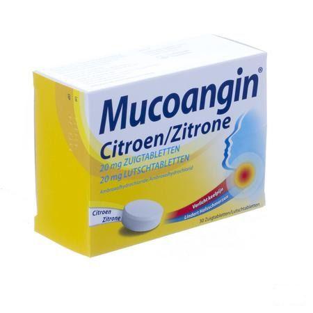 Mucoangin Citroen Zuigtabletten 30x20 mg