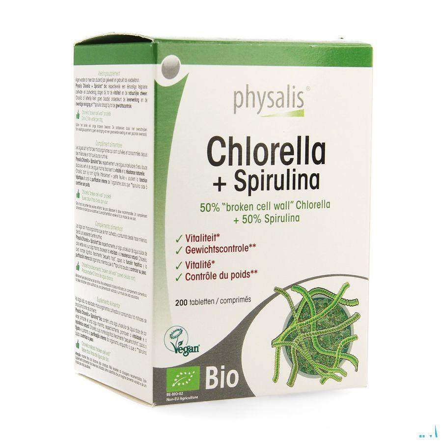 Physalis Chlorella + Spirulina Bio Comprimes 200  -  Keypharm