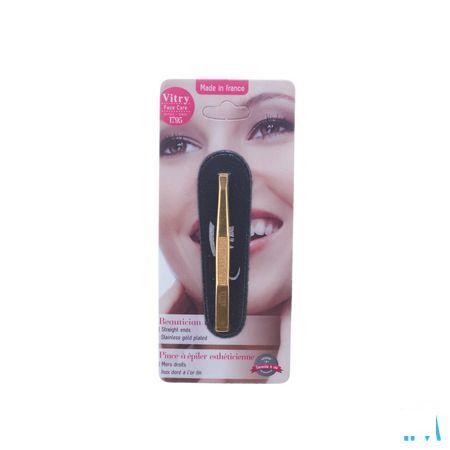 Vitry Prestige Pince Epiler Droit Inox 4012  -  Vitry