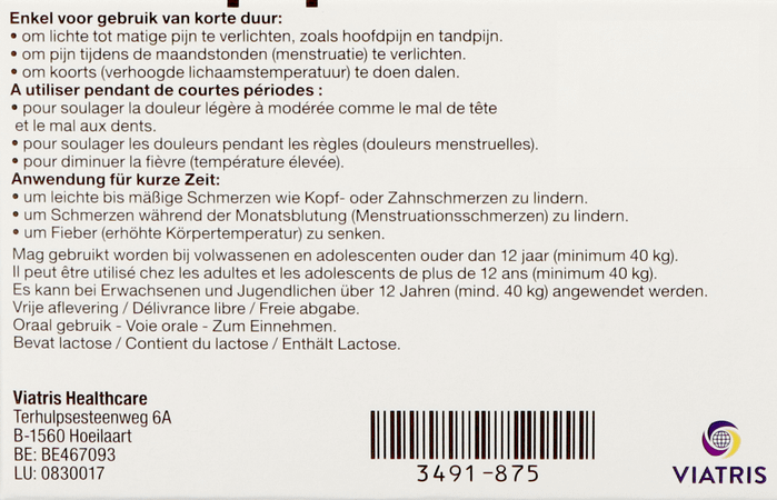 Brufen 400 mg Filmomhulde Tabletten 20 X 400 mg