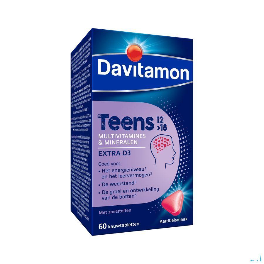 Davitamon Teens Aardbei Comp 60  -  Perrigo