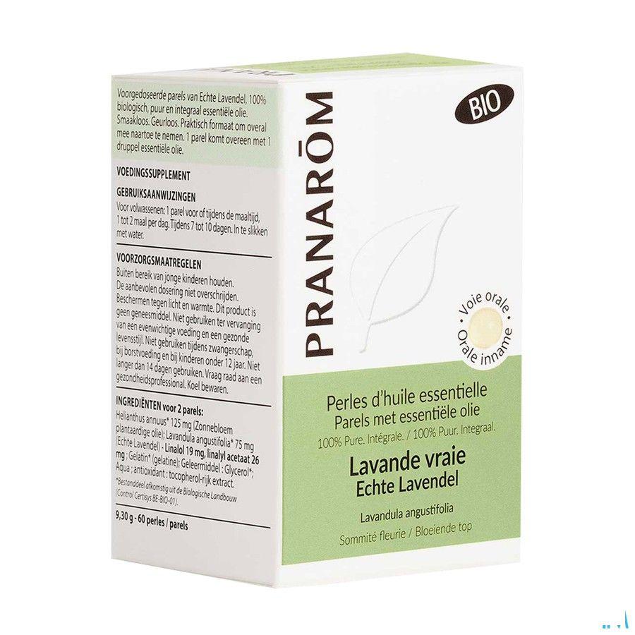 Parels Echte Lavendel Bio Ess Olie Caps60 Pranarom