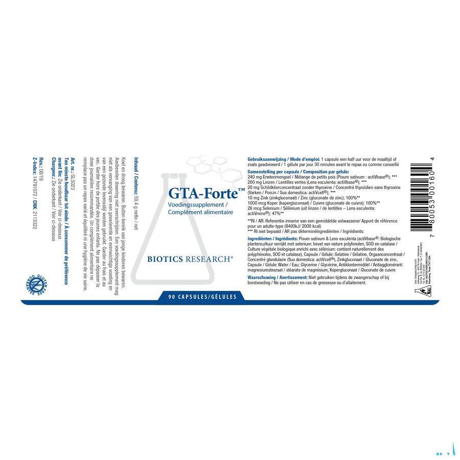 Biotics GTA-Forte 90 capsules  -  Energetica Natura