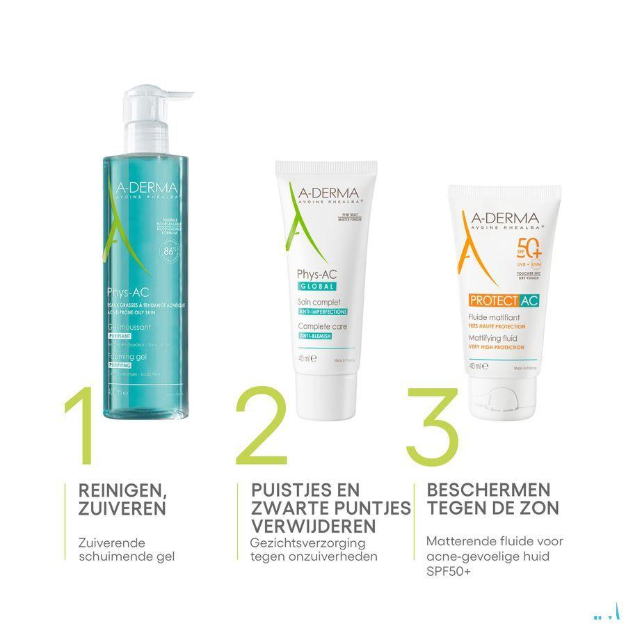 Aderma Protect Ac Fluide Matterend Spf50+ 40 ml