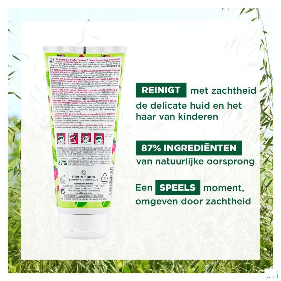 Klorane Petit Junior Douche Gel Framboos 200 ml