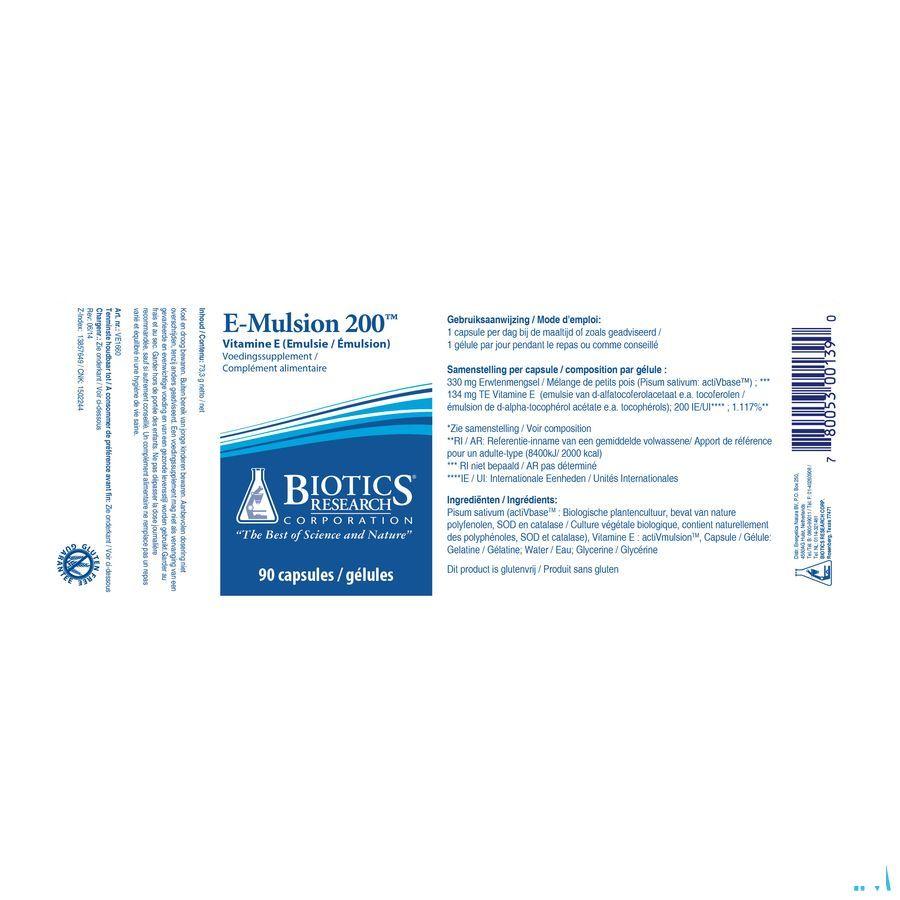 Biotics E-Mulsion 200 90 capsules  -  Energetica Natura