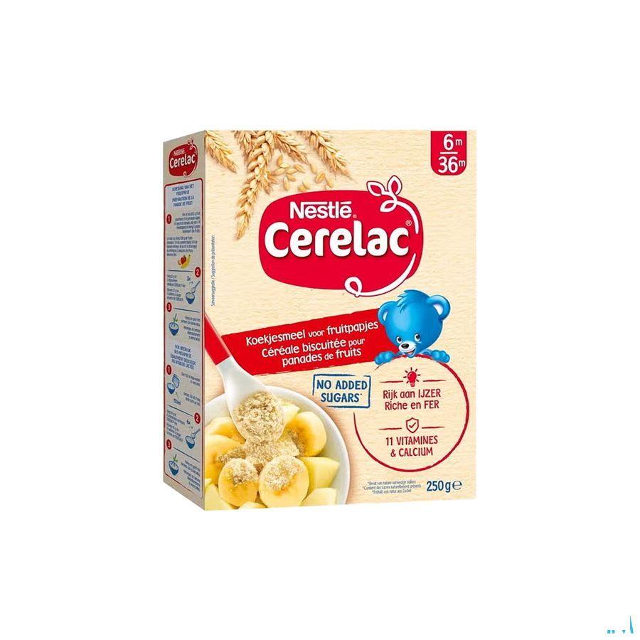 Nestle Cerelac Koekjesmeel Fruitpapjes 250 gr  -  Nestle