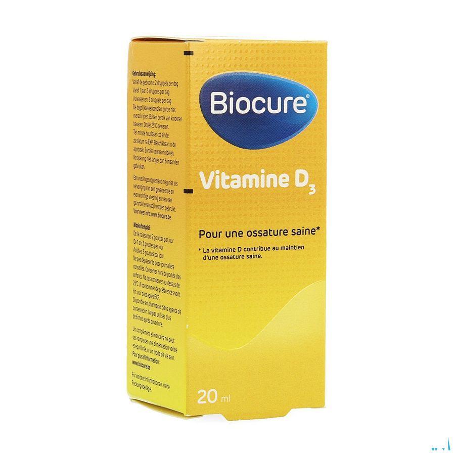 Biocure Vitamine D3 Gutt 20 ml  -  Qualiphar