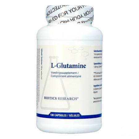 Biotics L-Glutamine 500mg 180 capsules  -  Energetica Natura