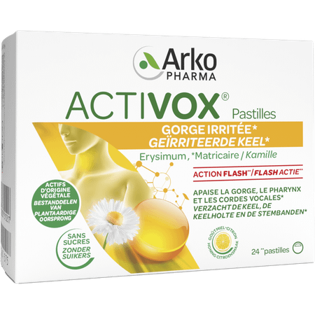 Activox Adouccissant Gorge Miel Citron Pastille 24