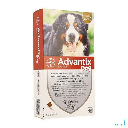 Advantix Dog Spot-on Solution Chien 40-60kg et 6x6 ml