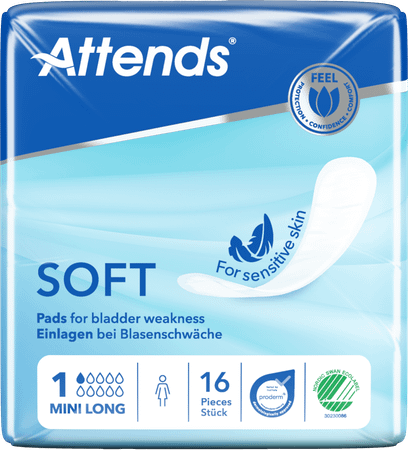 Attends Soft 1 Mini Long Inleg Anatom. 1x16