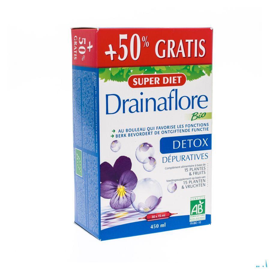 Super Diet Drainaflore Bio +50% Ampullen 30x15 ml