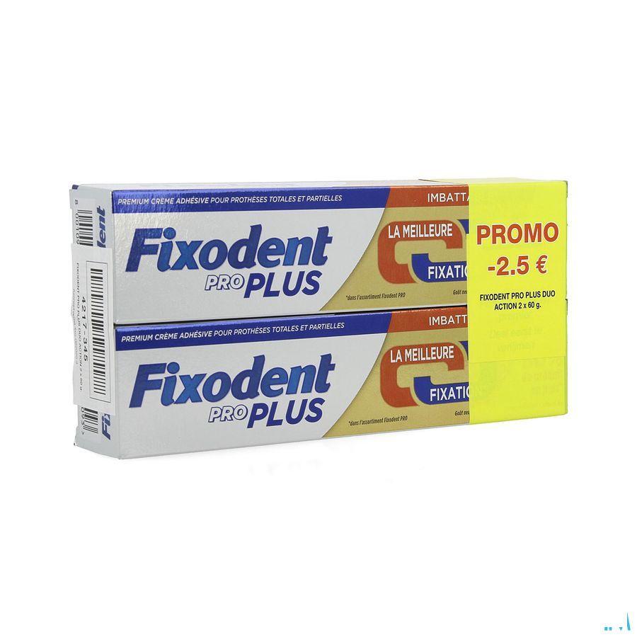 Fixodent Pro Plus Duo Act. Kl.Pasta 2 x 60 gr Pr.-2,5
