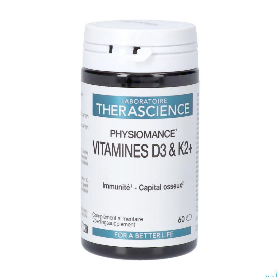 Vitamines D3 & K2 + Caps 60 Physiomance PHY433  -  Therascience