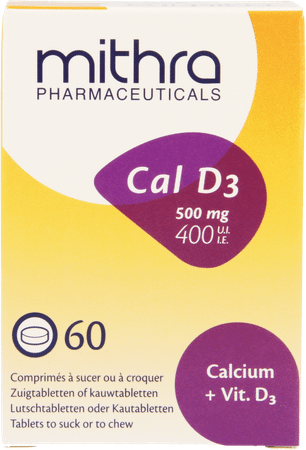 Mithra Cal D3 Zuigtabl-kauwtabletten 60 