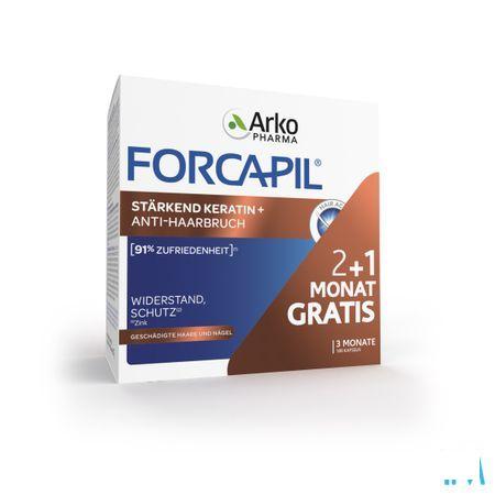 Forcapil Keratine+ Lot Caps 180  -  Arkopharma