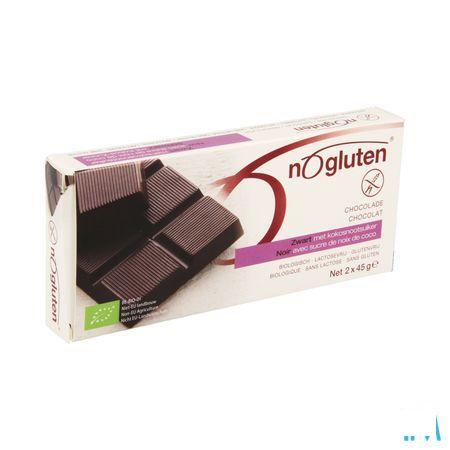 Nogluten Chocoladereep Zwart Bio 2x45 gr 3996  -  Revogan
