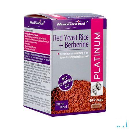 Mannavital Red Yeast Rice + Berberine Plat.V-Caps 60  -  Mannavita