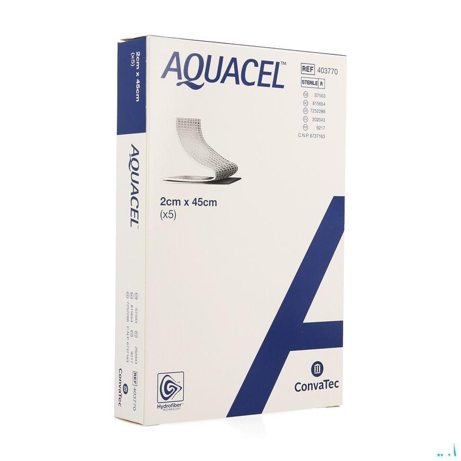 Aquacel Verband Hydrofiber + versterking 2x45cm 5  -  Convatec