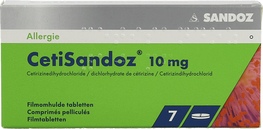 Cetisandoz Sandoz Tabletten 7 X 10 mg