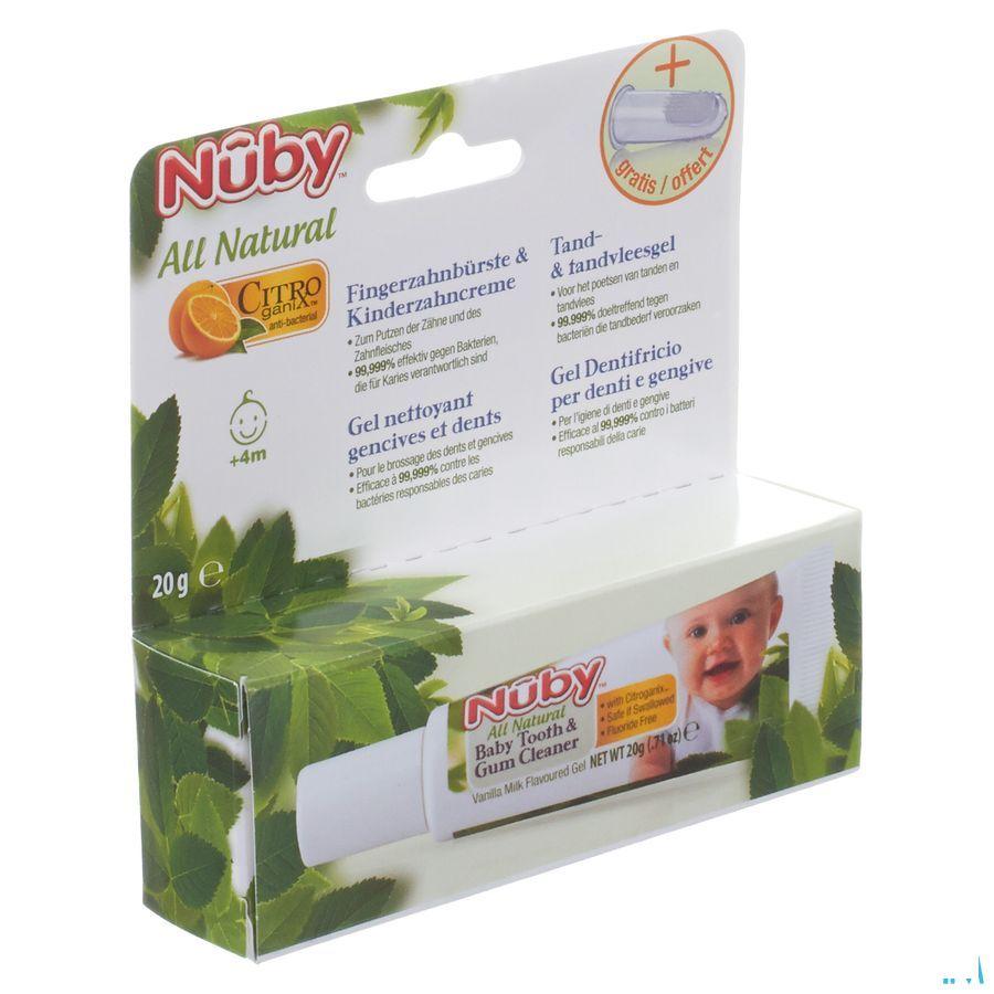 Nuby Citroganix Gel Nettoyant Gencives Et Dent + Doigt Massant 15 gr - 4m +   -  New Valmar