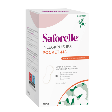 Saforelle Coton Protect Inlegkruisjes Pocket 20