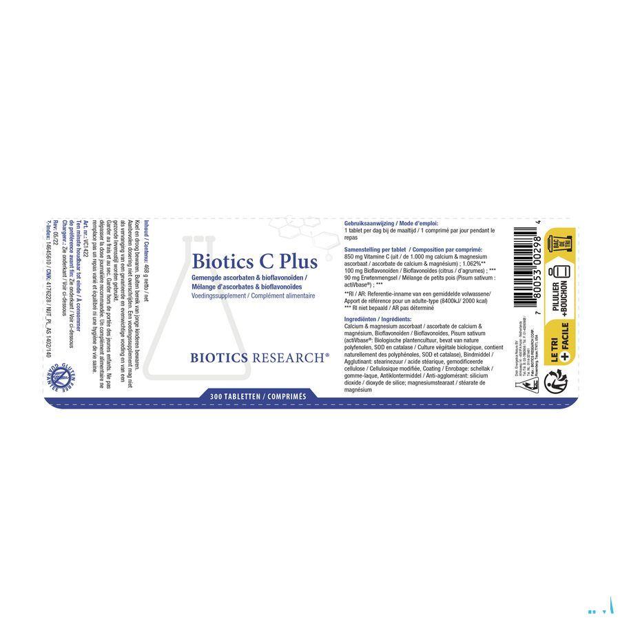 Biotics C Plus (1000mg) 300 comp 300 comprimés  -  Energetica Natura