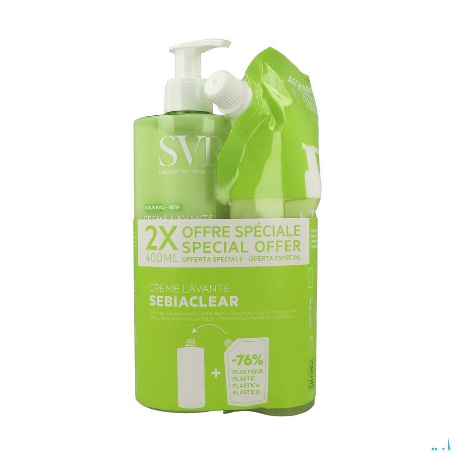 Svr Sebiaclear Reinigingscreme 400 ml +Refill 400 ml