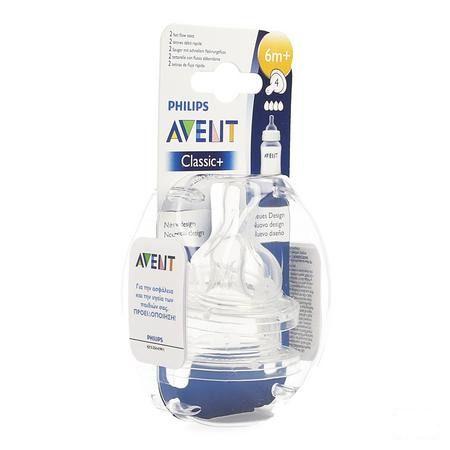 Philips Avent Tetine Fast 4trous 2 Scf634/27  -  Bomedys