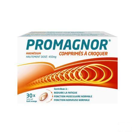 Promagnor Citroen zonder suiker kauwtabletten 30x450 mg
