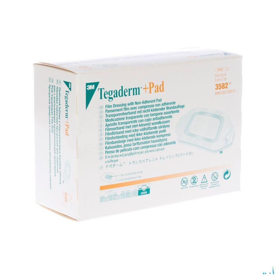Tegaderm + Pad 3m Transp Steril 5cmx 7cm 50 3582  -  3M