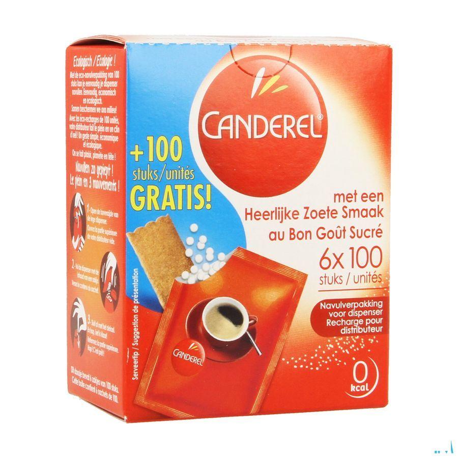 Canderel Navulpak Voor Dispenser Maxi Tabletten 500 + 100