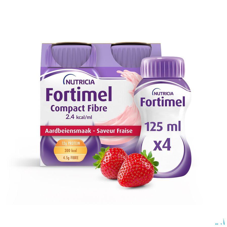 Fortimel Compact Fiber 2.4Kcal Aardbei 4 x 125 ml