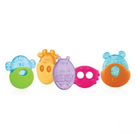 Nuby Koelbijtfiguur Diertjes Met Beschermhoes - 3m +   -  New Valmar
