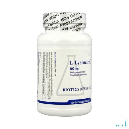 Biotics L-Lysine HCL 500mg 100 capsules  -  Energetica Natura