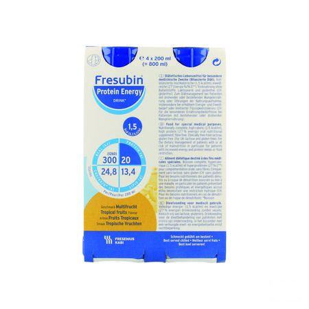 Fresubin Protein Energy Drink 200 ml Fruits Tropicaux/tropische Vruchten  -  Fresenius