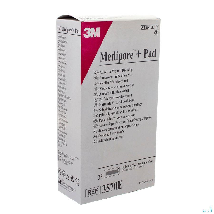 Medipore + Pad 3m 10x20,0cm 25 3570e  -  3M