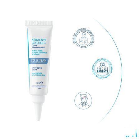 Ducray Keracnyl Glycolic + Creme Tegen Zw.Puntjes 30 ml  -  Ducray Benelux